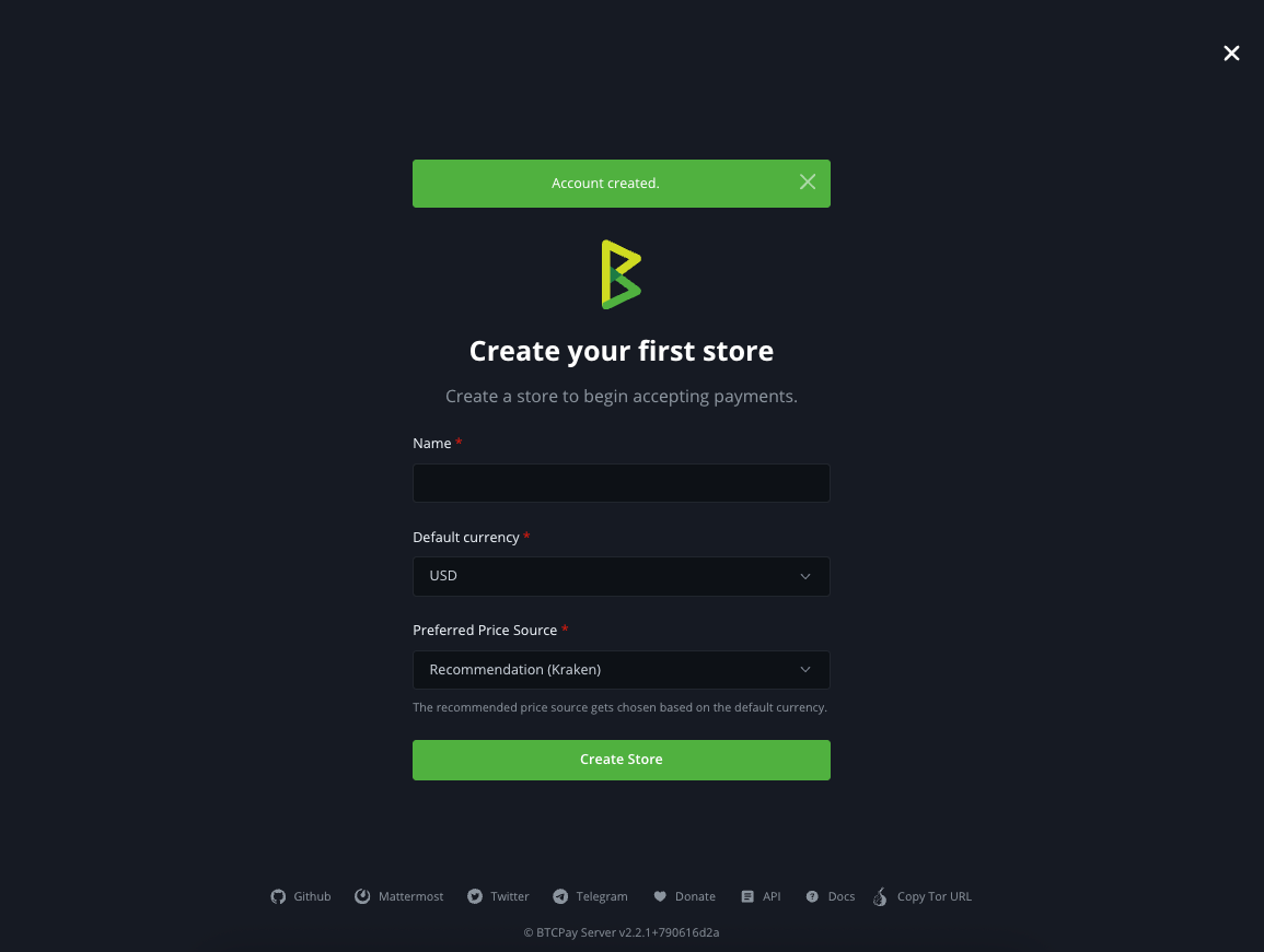 Create Store Interface