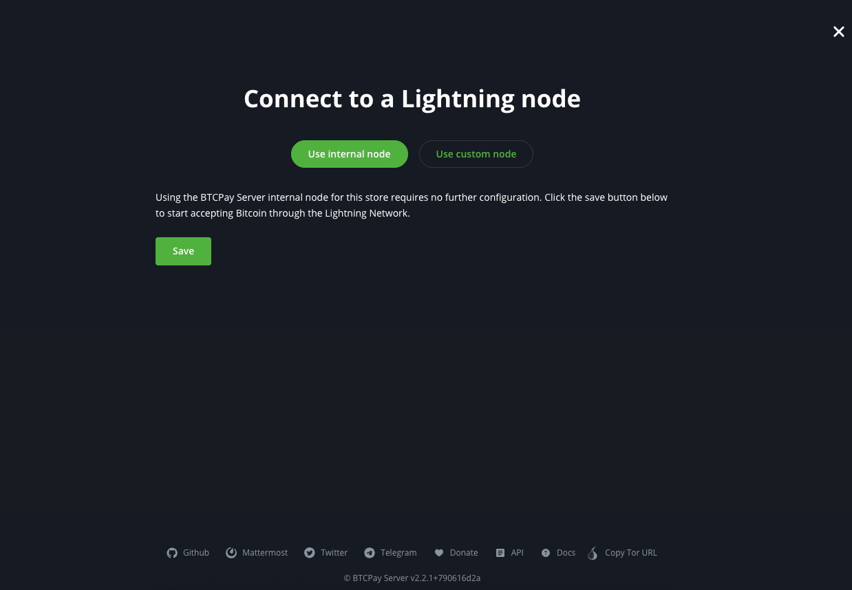 Wallet Configuration Screen