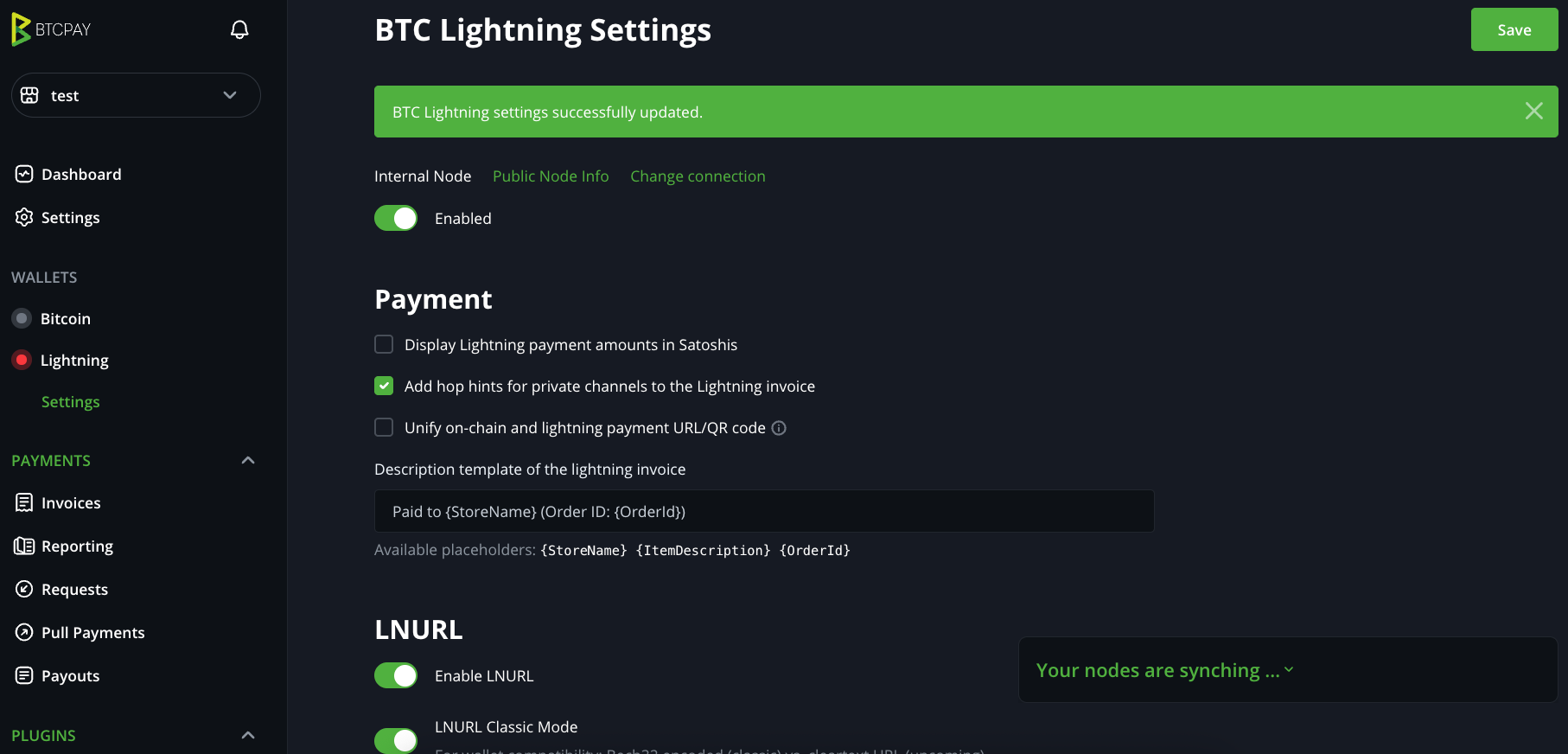 Lightning Setting