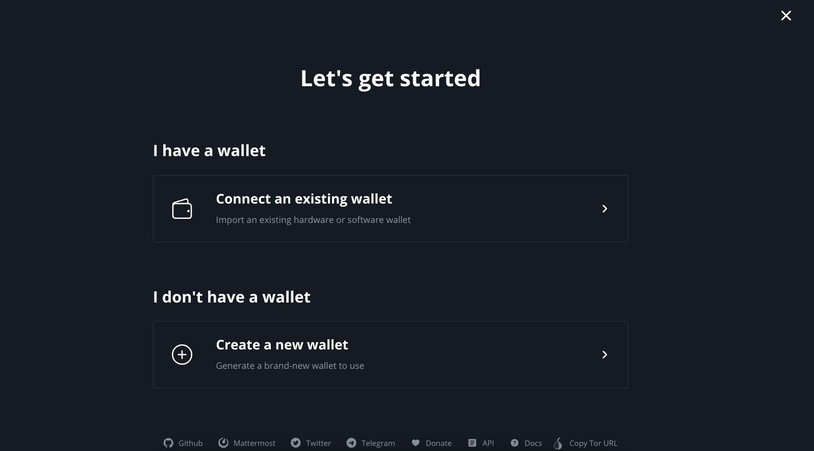 Create Wallet